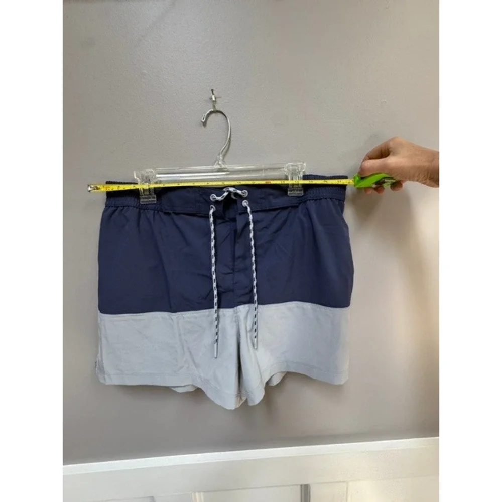 Ocean + Coast Boys Navy Gray Colorblock Swim Trunks Lined New XL 18-20
